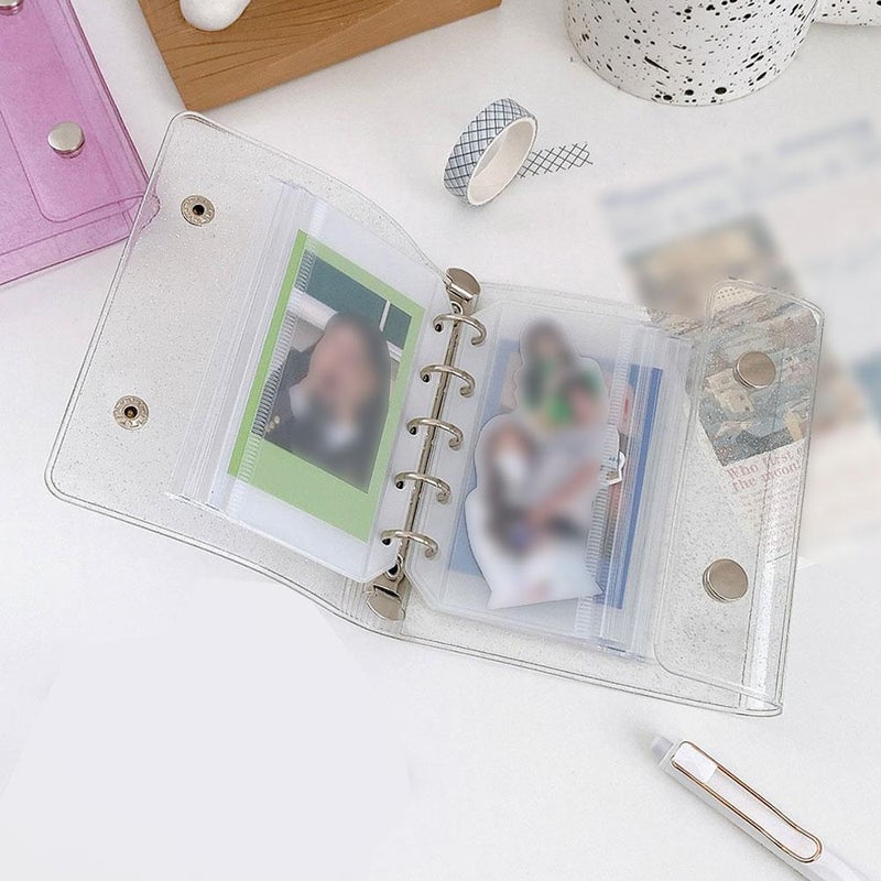 5 Ring Binder, Expandable Ring Notebook, Flex Refillable Notebook, A7 A8 M5 Loose Leaf Notebook for Office Home (Pink 1pcs) - Image 3